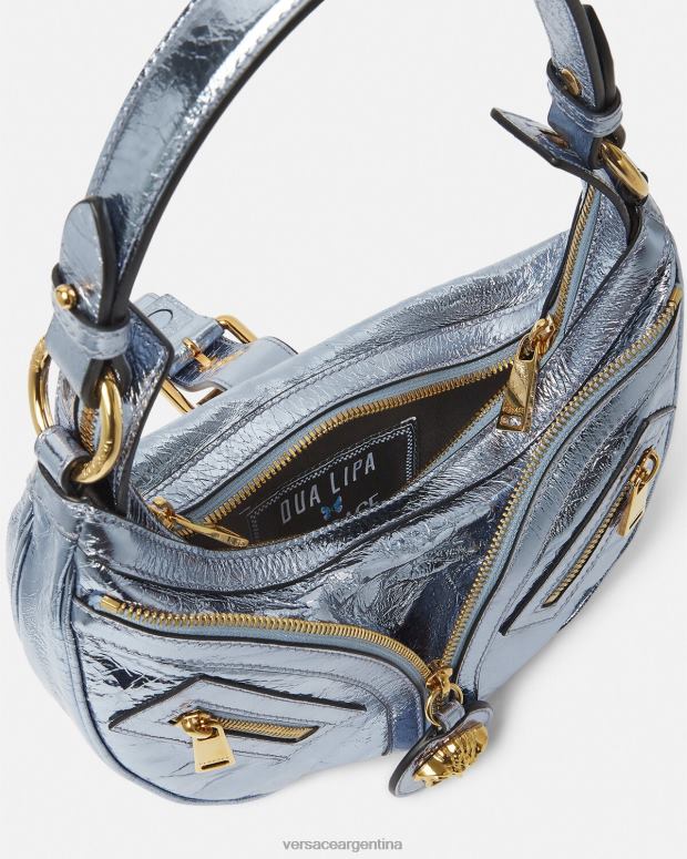 mujer Versace un color bolso hobo pequeño con repetición metalizada bolsas 4F604277