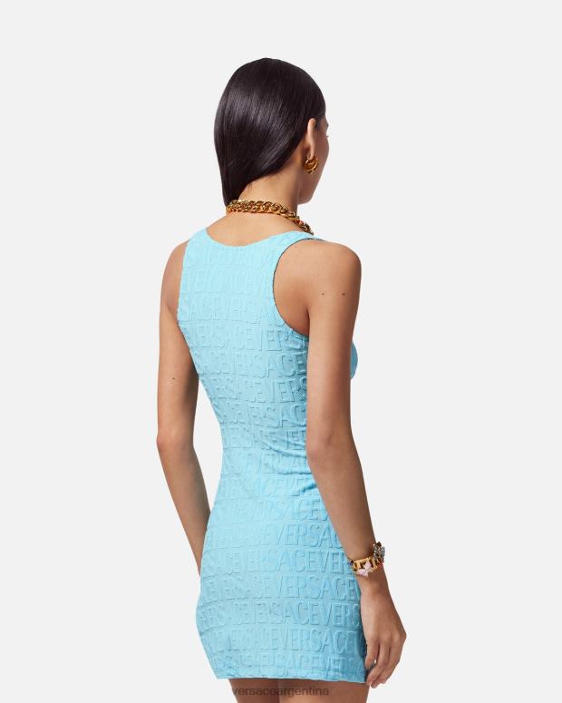 mujer Versace azul claro vestido tipo toalla por toda la prenda ropa interior y ropa de playa 4F6041190
