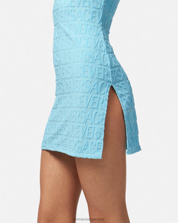mujer Versace azul claro vestido tipo toalla por toda la prenda ropa interior y ropa de playa 4F6041190