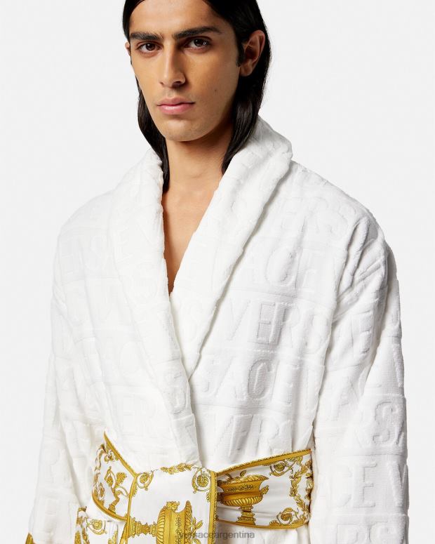 mujer Versace blanco yo bata de baño barroca ropa interior y ropa de playa 4F6041088