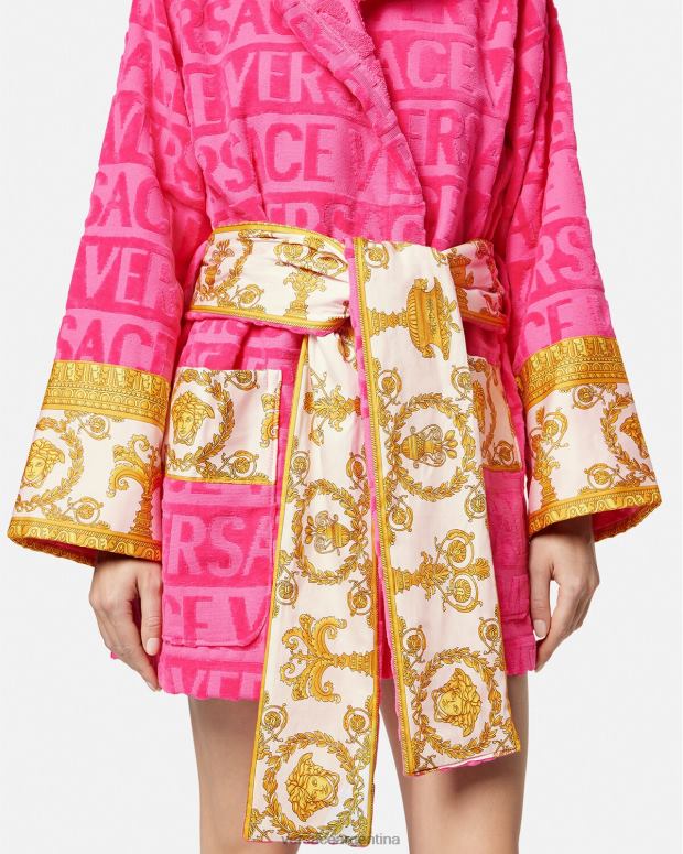 mujer Versace fucsia albornoz corto integral ropa interior y ropa de playa 4F6041093