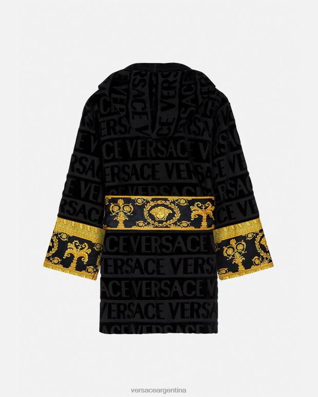 mujer Versace negro albornoz corto integral ropa interior y ropa de playa 4F6041083