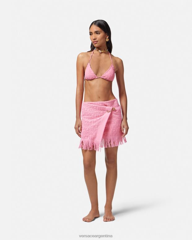 mujer Versace rosa falda cruzada en toda la prenda ropa interior y ropa de playa 4F6041187