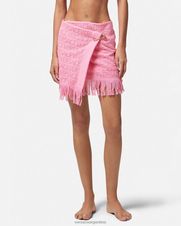 mujer Versace rosa falda cruzada en toda la prenda ropa interior y ropa de playa 4F6041187