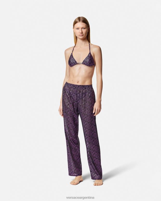 mujer Versace fucsia y estampado pantalones pareo integrales ropa interior y ropa de playa 4F6041214