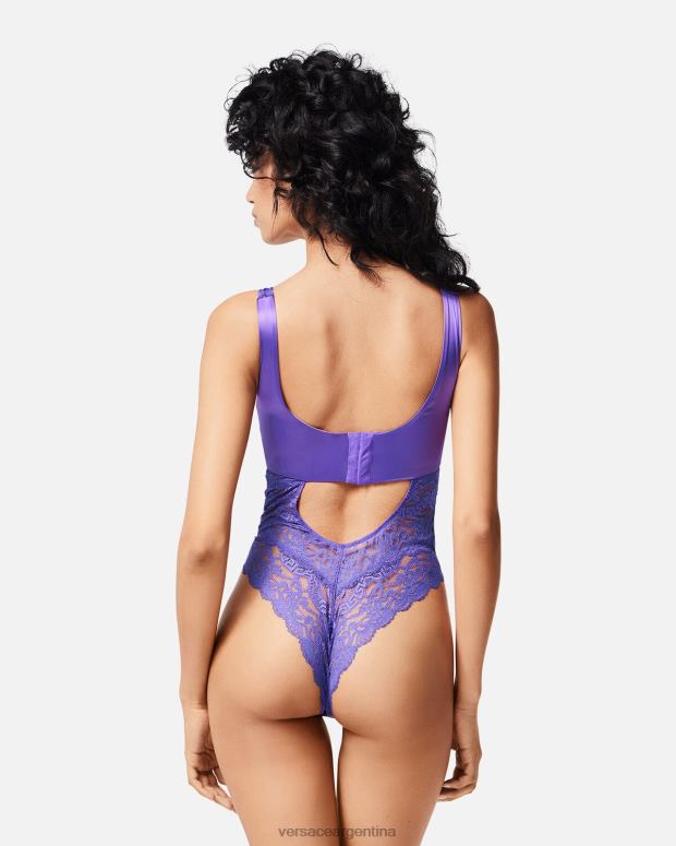 mujer Versace Violeta mono de encaje ropa interior y ropa de playa 4F6041078
