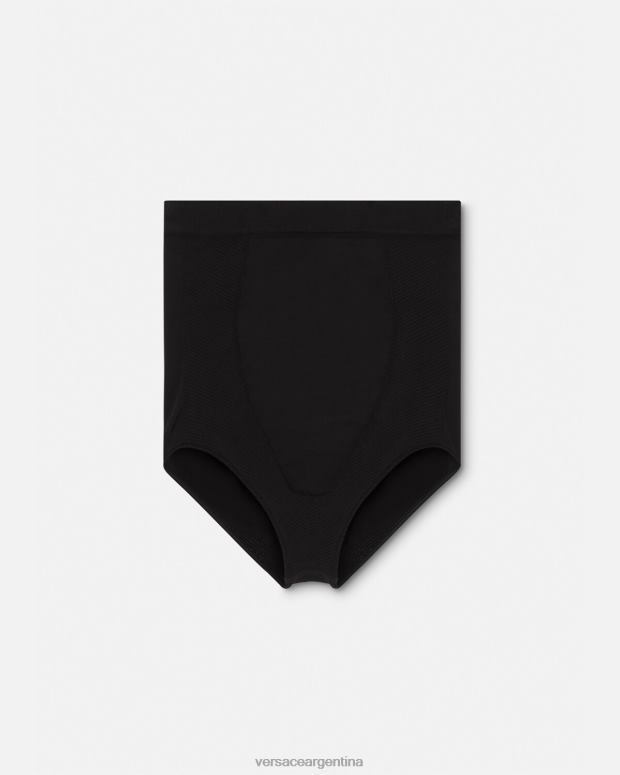 mujer Versace negro braguitas moldeadoras de cintura alta con medusa ropa interior y ropa de playa 4F6041063