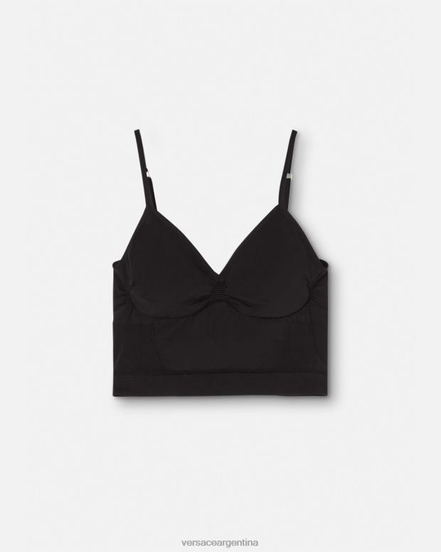 mujer Versace negro bralette moldeador de medusa ropa interior y ropa de playa 4F6041062