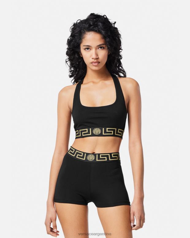 mujer Versace negro calzoncillos con borde de greca ropa interior y ropa de playa 4F6041048