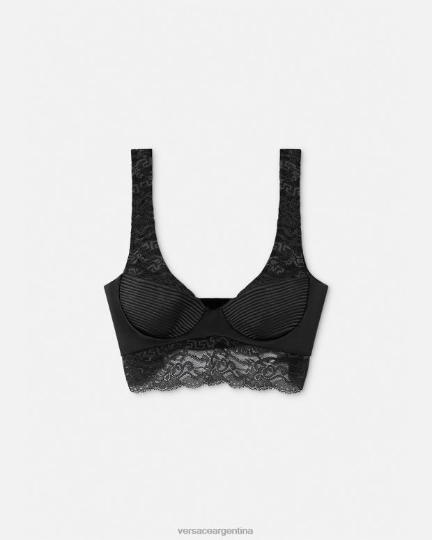 mujer Versace negro top bralette de encaje ropa interior y ropa de playa 4F6041065