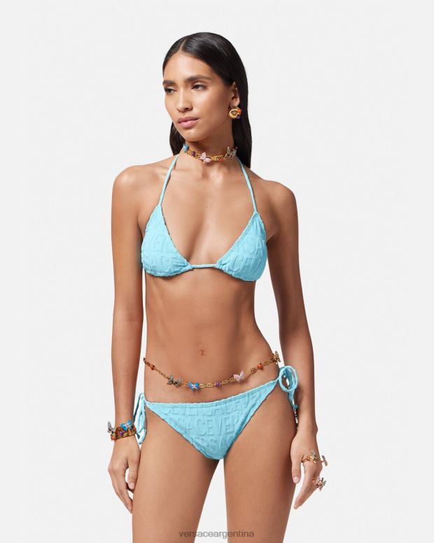 mujer Versace azul claro braguitas de bikini de toalla ropa interior y ropa de playa 4F6041121