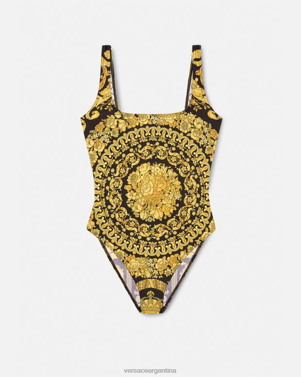 mujer Versace imprimir traje de baño de una pieza con estampado barroco ropa interior y ropa de playa 4F6041143