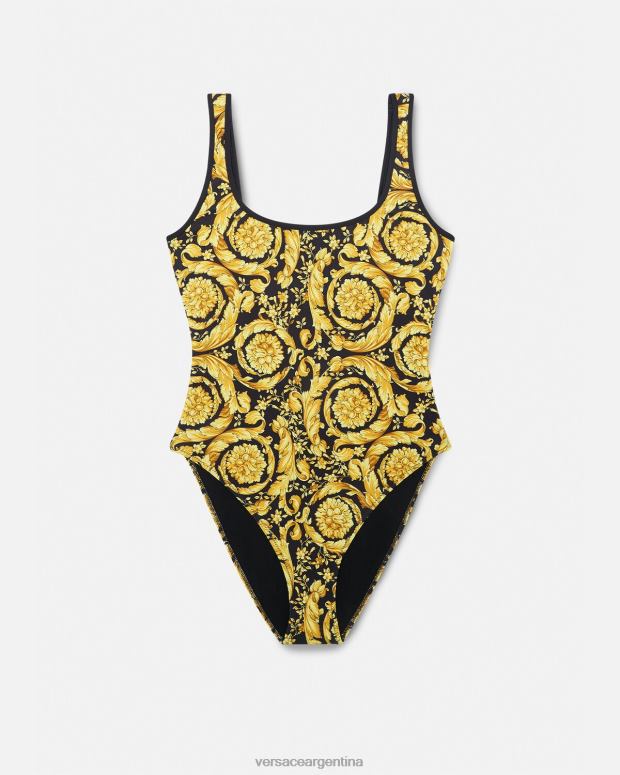mujer Versace imprimir traje de baño de una pieza con estampado barroco ropa interior y ropa de playa 4F6041144