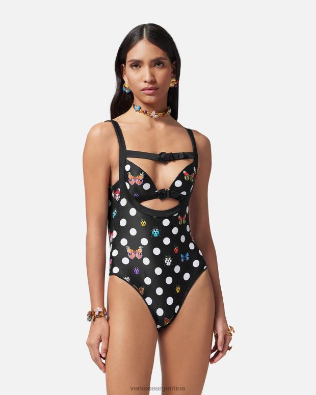 mujer Versace imprimir traje de baño de una pieza mariposas ropa interior y ropa de playa 4F6041117