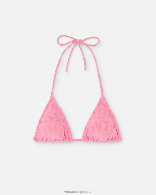 mujer Versace rosa top de bikini tipo toalla ropa interior y ropa de playa 4F6041118