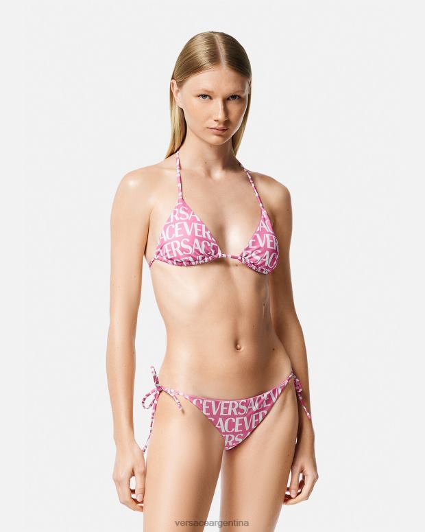 mujer Versace rosa y estampado braguitas de bikini por toda la prenda ropa interior y ropa de playa 4F6041166