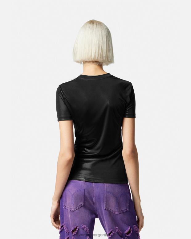 mujer Versace negro camiseta de diosa ropa 4F604149