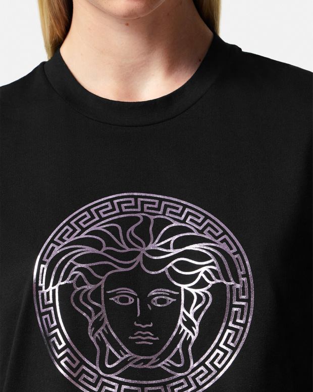 mujer Versace negro y rosa camiseta medusa ropa 4F604127