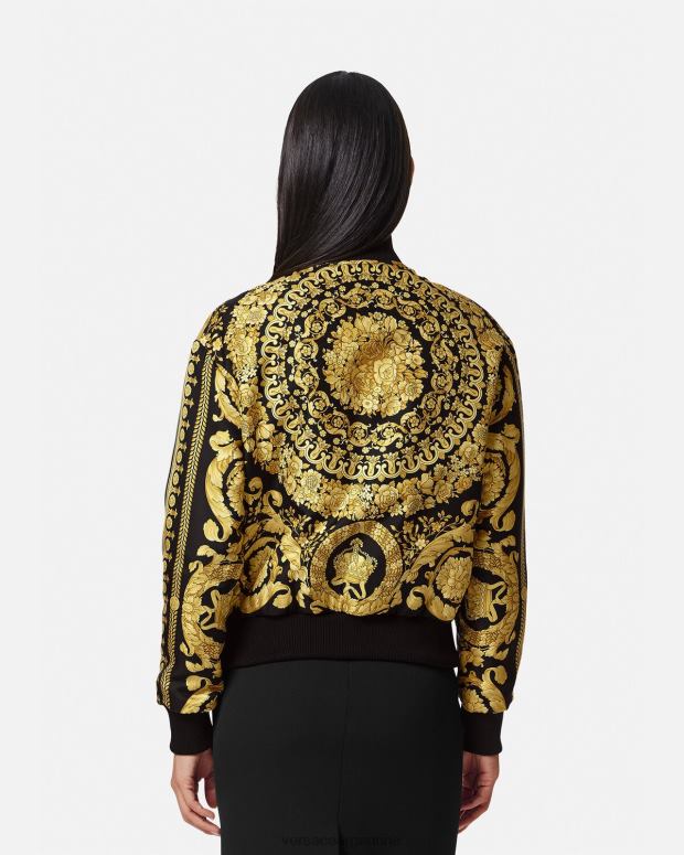 mujer Versace imprimir chaqueta bomber reversible con diseño barroco ropa 4F60488