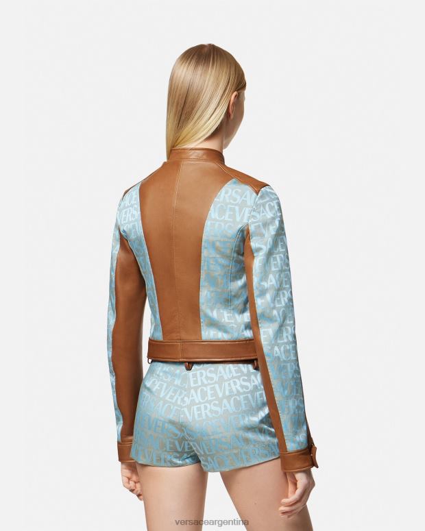 mujer Versace imprimir chaqueta integral ropa 4F60484