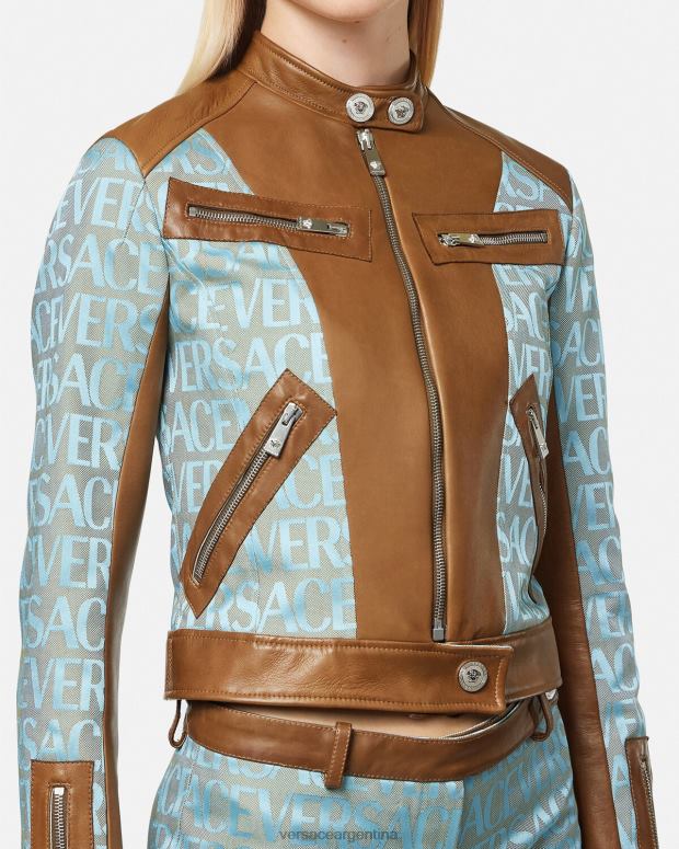 mujer Versace imprimir chaqueta integral ropa 4F60484
