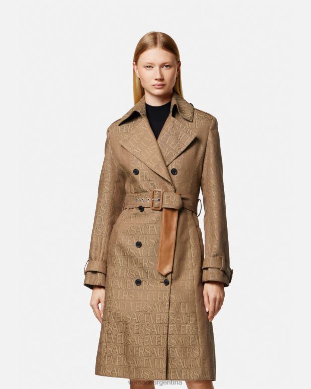 mujer Versace imprimir gabardina integral ropa 4F60482
