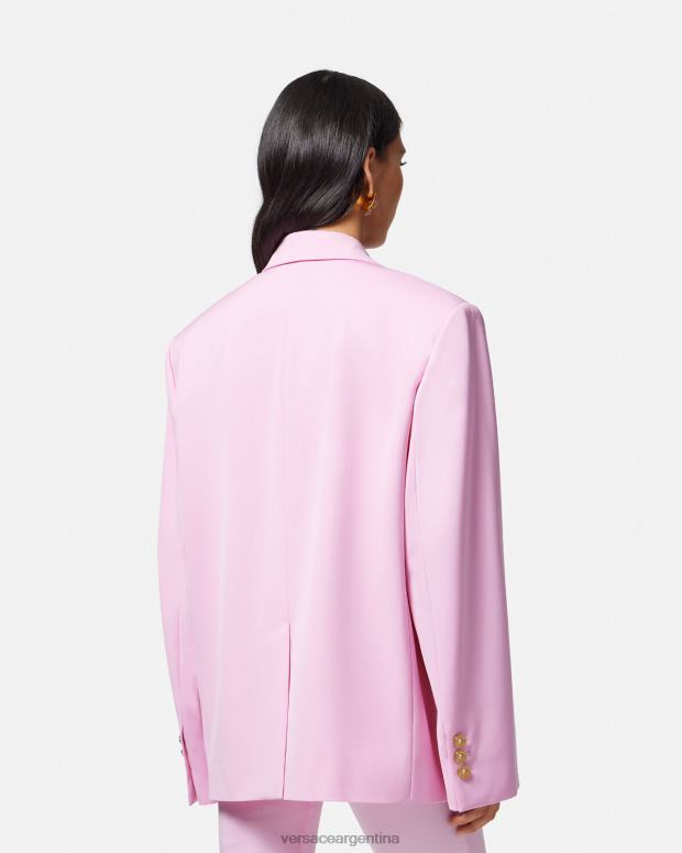 mujer Versace rosa blazer extragrande con medusa ropa 4F604105