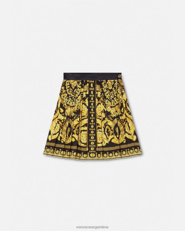 mujer Versace imprimir falda plisada barroco ropa 4F604169