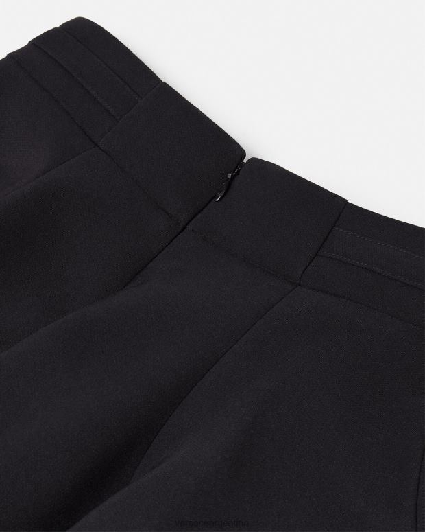 mujer Versace negro falda de alta costura barroca con hebilla ropa 4F6042252