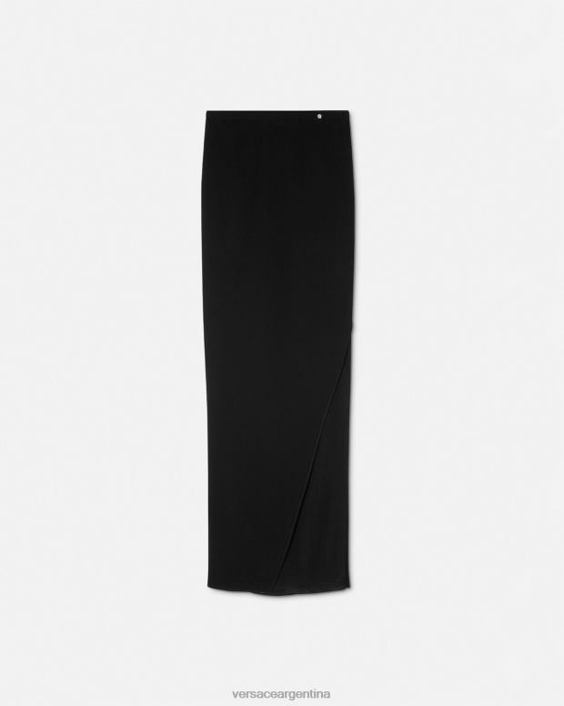 mujer Versace negro falda larga de punto ropa 4F604176