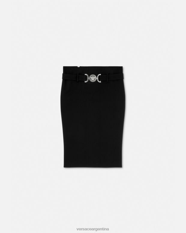 mujer Versace negro falda midi con medusa '95 ropa 4F604174