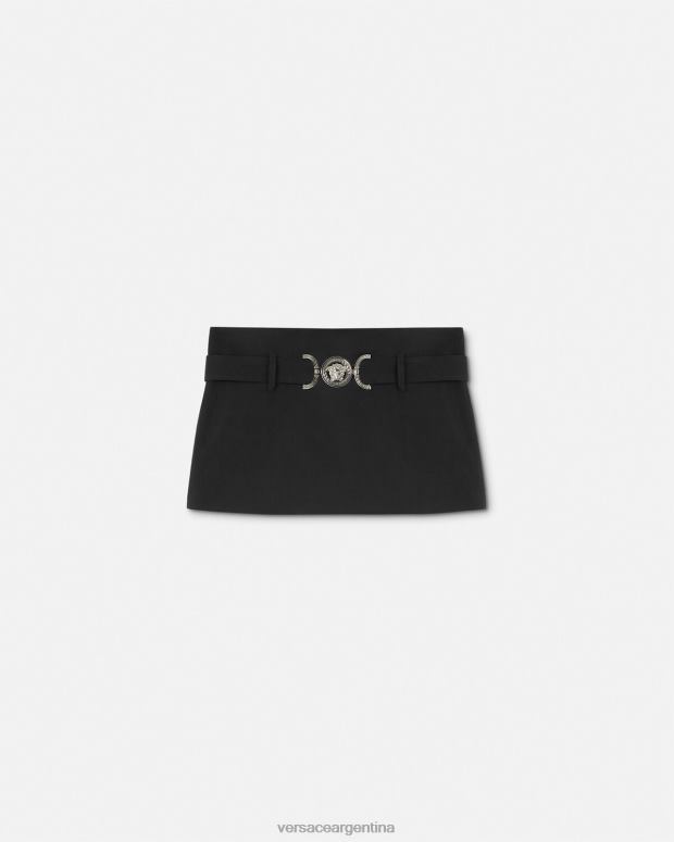 mujer Versace negro minifalda con medusa '95 ropa 4F604173