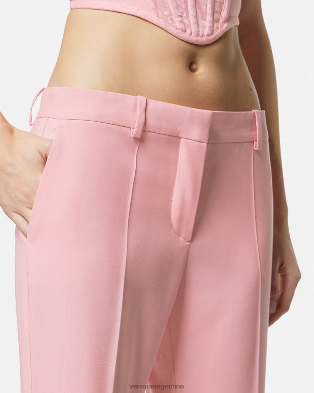 mujer Versace un color pantalones acampanados ropa 4F604120