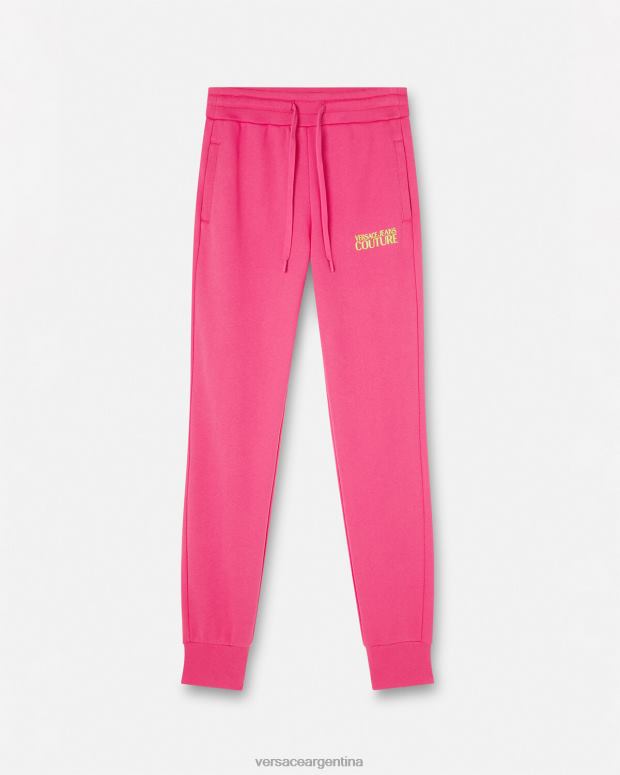 mujer Versace fucsia pantalones deportivos con logo ropa 4F6042176
