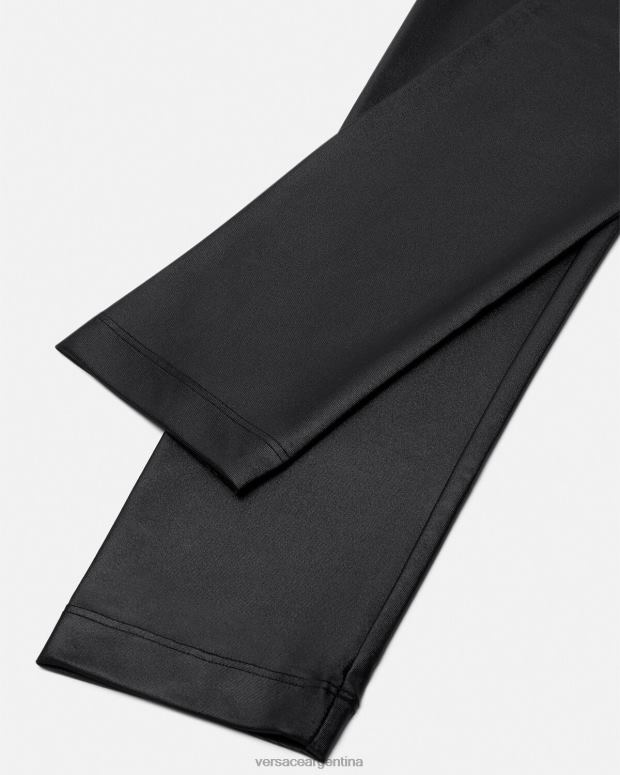 mujer Versace negro leggins con logo ropa 4F6042149