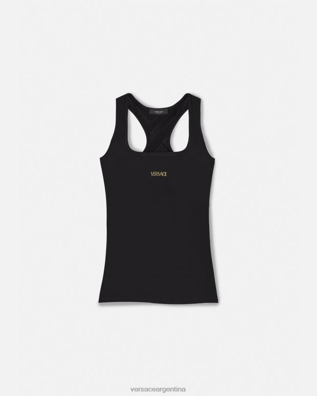 mujer Versace negro Camiseta sin mangas ropa 4F604234