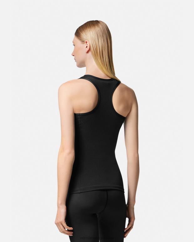 mujer Versace negro Camiseta sin mangas ropa 4F604234