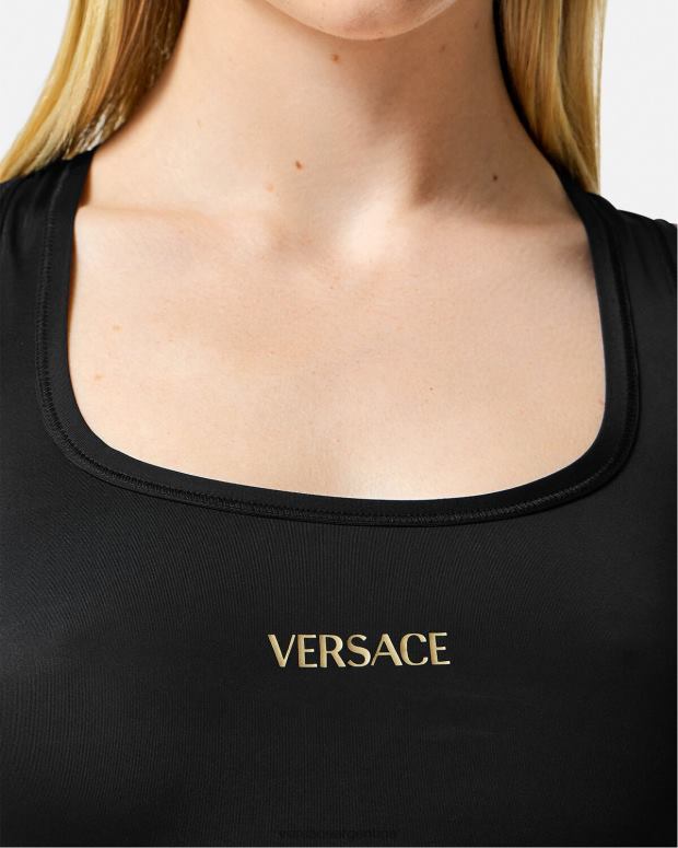 mujer Versace negro Camiseta sin mangas ropa 4F604234