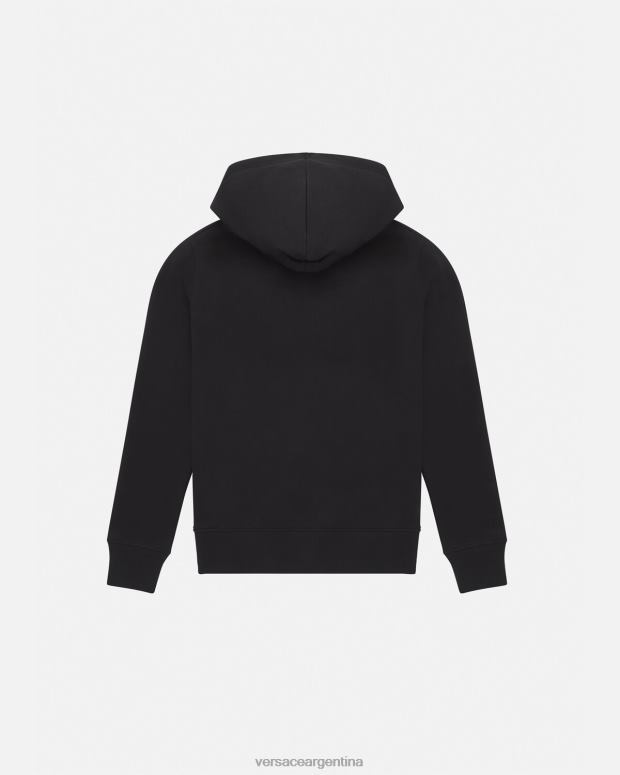 mujer Versace oro negro sudadera con capucha y logo ropa 4F6042234