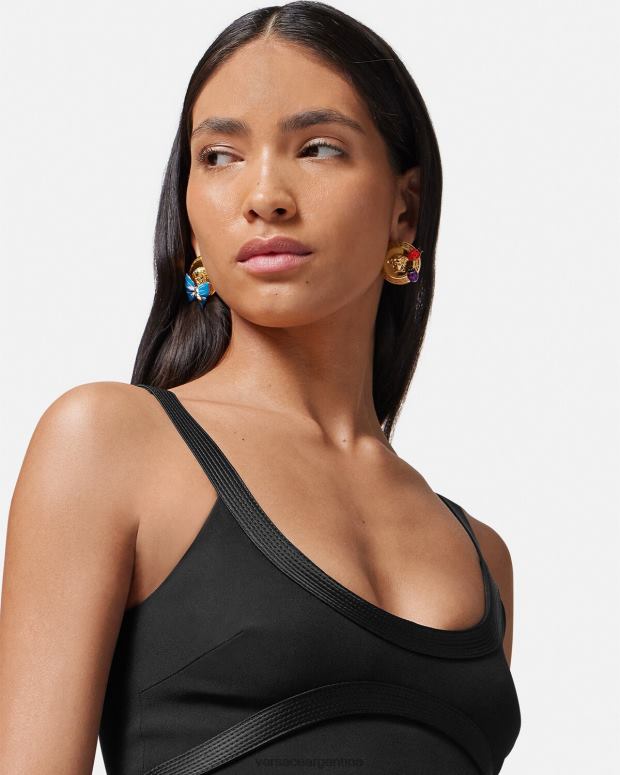 mujer Versace imprimir mini vestido de mariposas ropa 4F6042