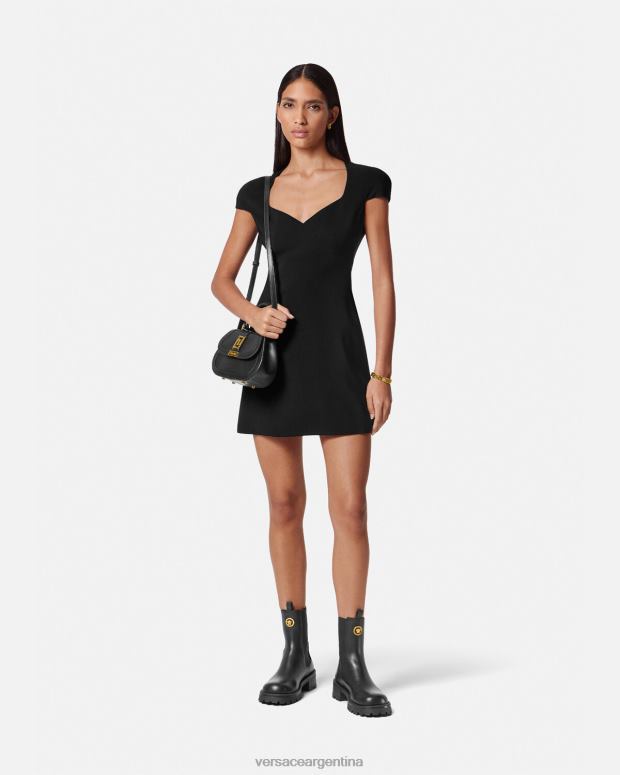 mujer Versace negro minivestido recto ropa 4F60443