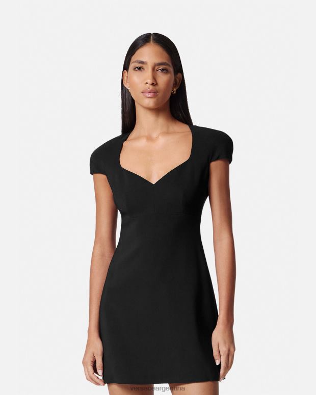 mujer Versace negro minivestido recto ropa 4F60443