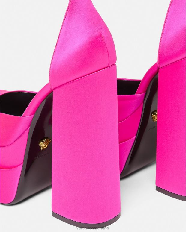 mujer Versace fucsia zapatos de salón con plataforma medusa aevitas zapato 4F604410