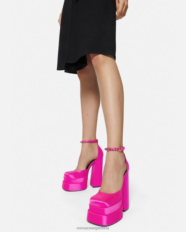 mujer Versace fucsia zapatos de salón con plataforma medusa aevitas zapato 4F604410