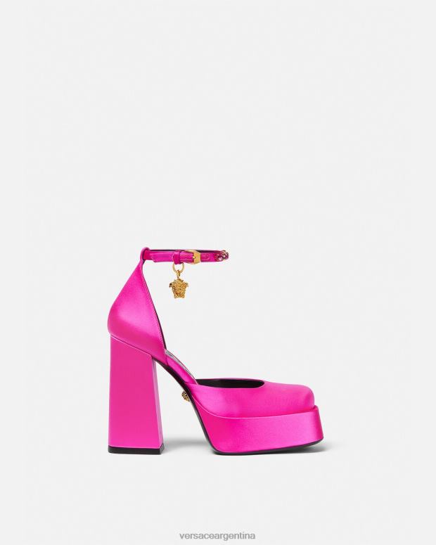 mujer Versace fucsia zapatos de tacón con plataforma única medusa aevitas zapato 4F604416