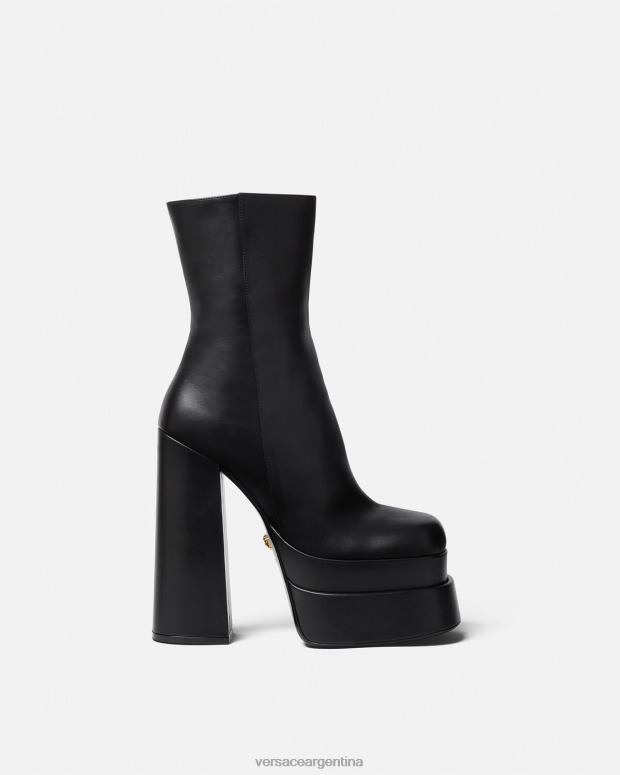 mujer Versace negro botas aevitas plataforma zapato 4F604407