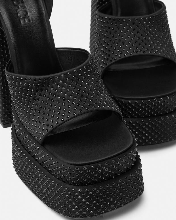 mujer Versace negro sandalias con plataforma medusa aevitas zapato 4F604425
