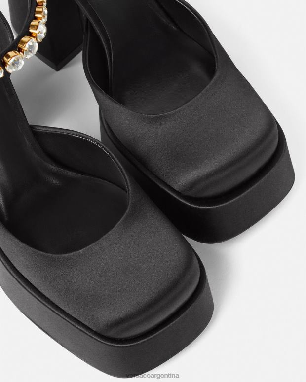 mujer Versace negro zapatos de tacón con plataforma única medusa aevitas zapato 4F604415