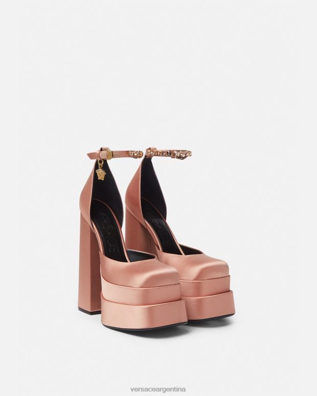 mujer Versace rosa zapatos de salón con plataforma medusa aevitas zapato 4F604411