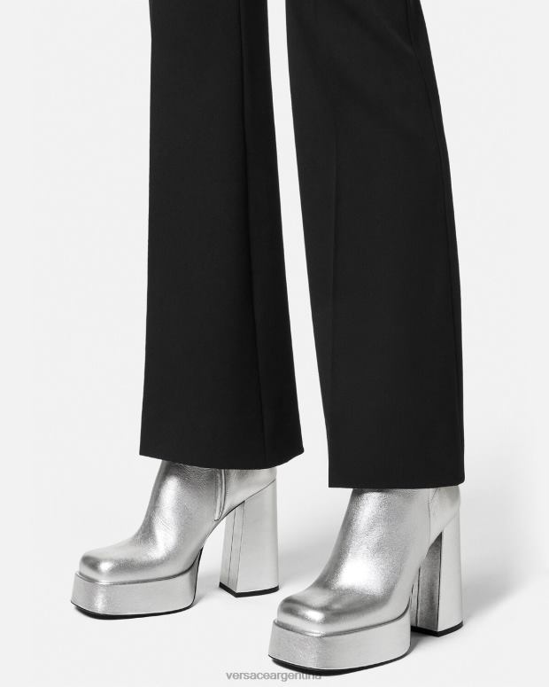 mujer Versace un color botas aevitas con plataforma metalizada zapato 4F604406